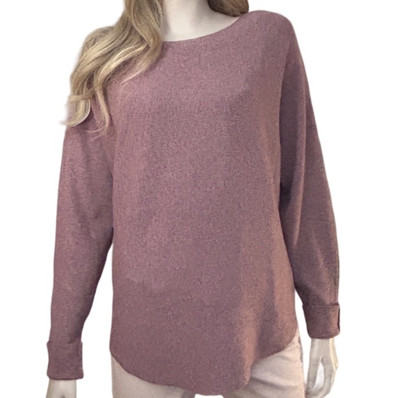 Vila Milano Sweater Super Soft Cotton Blend Pinkish Lilac Pullover Long Sleeve - Picture 8 of 13